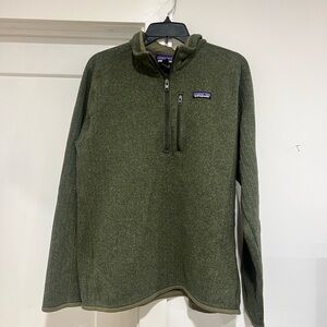Patagonia Men's Olive Zip-Up Sweater